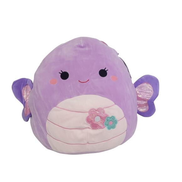 Squishmallows Brenda The Butterfly 16 in Plush Stuffed Animal Toy Purple Flower - Picture 1 of 12